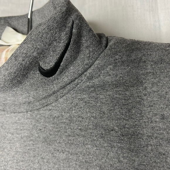 VTG 90's NIKE WHITE TAG 2XL Long Sleeve Grey Turtleneck Embroidered Swoosh USA - Picture 1 of 9